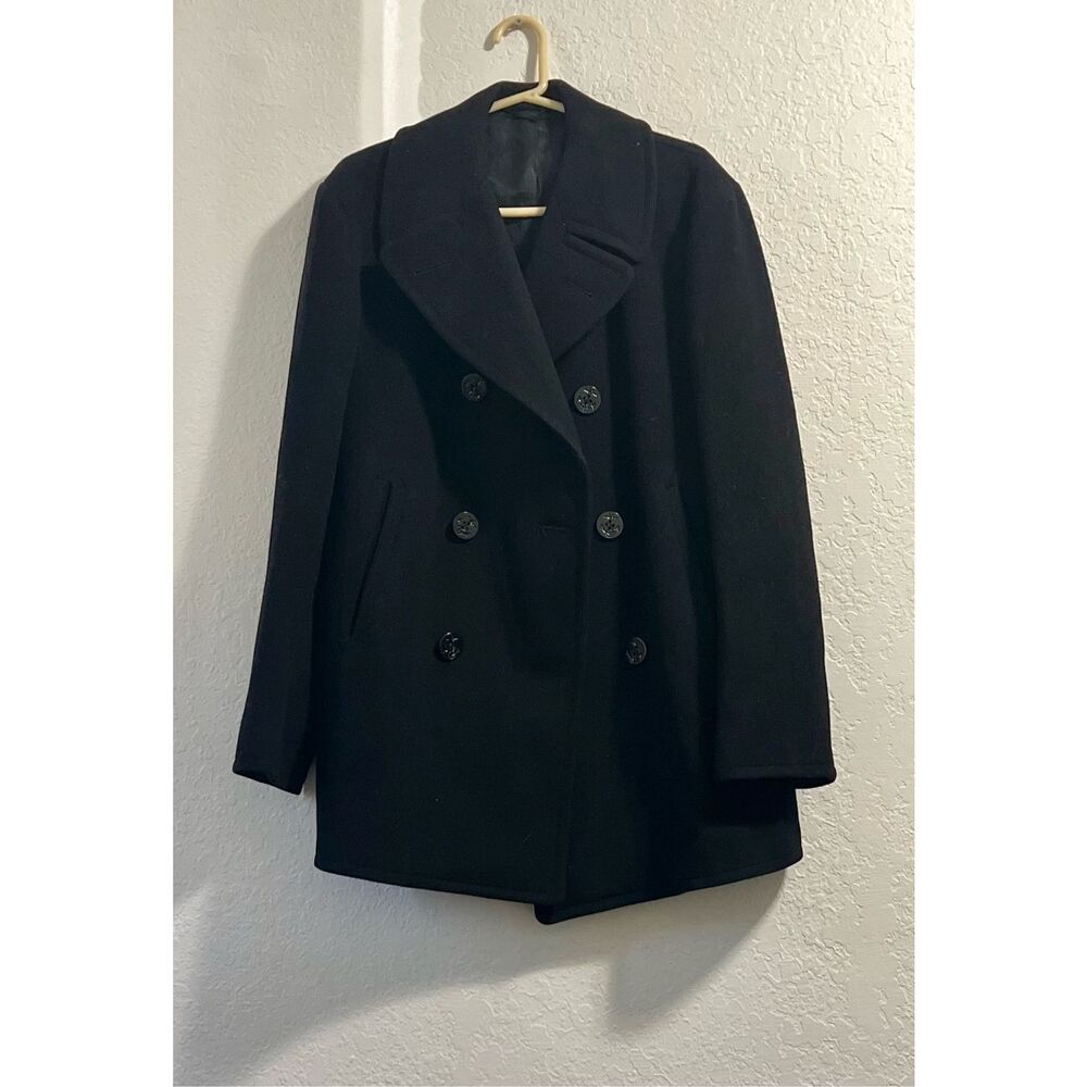 US Navy Men's Double Breasted Pea Coat 40r 40 R